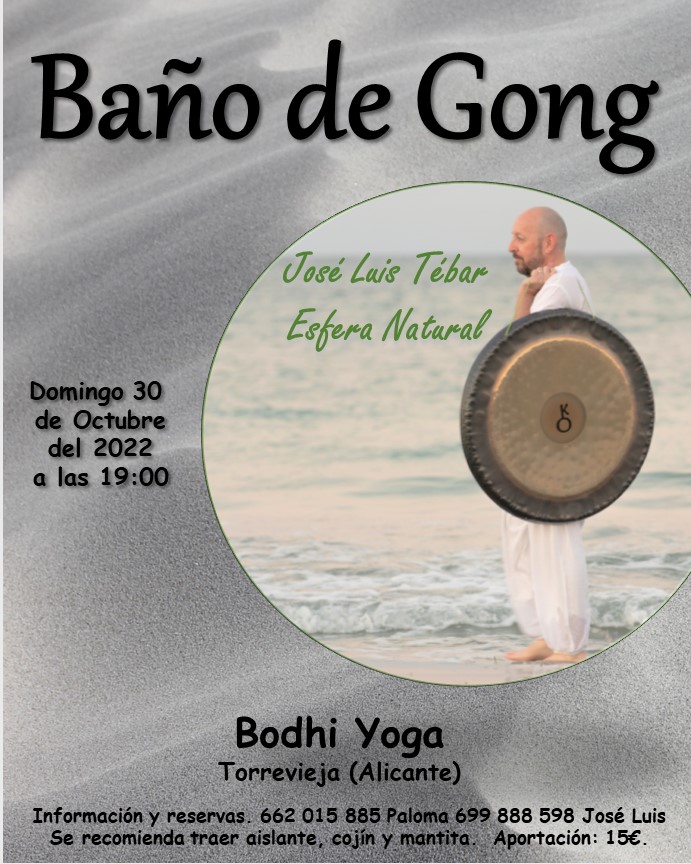 30/10/22 Domingo 30 de Octubre a las 19:00 - Baño de Gongs en Torrevieja (Alicante)